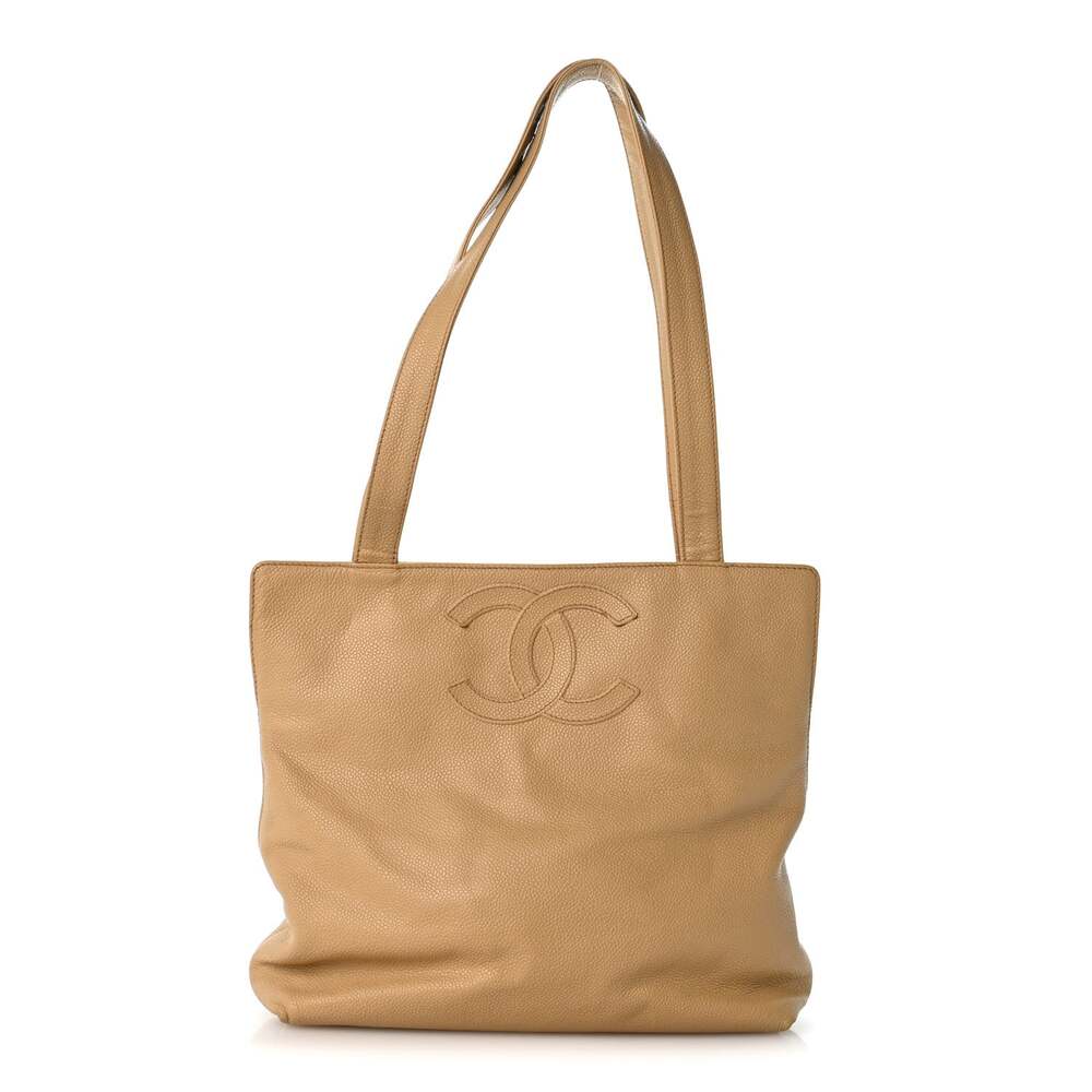 Chanel Caviar Timeless Cc Tote Beige #342495C13B
